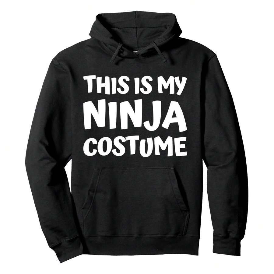 This Is My Costume Halloween Spooky For Women Men Pullover Hoodie Men Fall And Winter Long Sleeve Hoodies - 黑色 - 查看 1