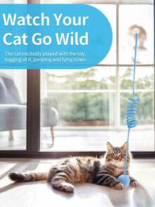 Cat Toys, Retractable Spring Balls For Cats, Colorful Spring Tubes, Rolling Interactive Balls, Brightly Colored Coils, Cage Mouse Spring Toys, Indoor Pet Supplies, Strong And Durable, Encourage Cats To Exercise, Random Color - Multicolor - View 7