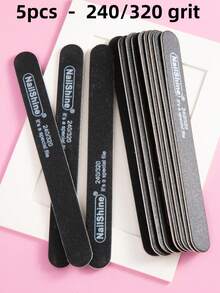 5/10/20/25pcs Set Natural Nail Files - 100/180 Grit Sandpaper Nail Files, Professional Nail Files And Buffing Blocks Set - Professional Gel Nail Files, Black Nail Buffers Nail File Set - Multicolor - View 20
