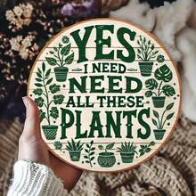 All These Plants Vintage Metal Tin Sign "Yes, I Need All These Plants" - Rustic Botanical Wall Art With Potted Plant Illustrations, Durable Indoor/Outdoor Decor For Home, Garden, Cafe & Plant Shop, Indoor Outdoor Signage | Botanical Themed Design | Intricate Illustrations - Multicolor - View 4