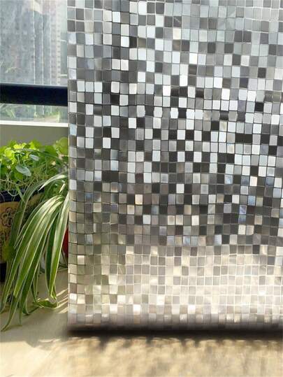 1Roll Length 1/2/3/5 M Window Privacy Film, Frosted Glass Window Clings, Static Cling UV Heat Blocking Door Stickers For Home Bathroom, Removable Indoor Decal Coverings Day And Night