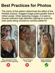 1pc Customized Personalized Photo Phone Case, Compatible With Iphone 11/12/13/14/15/16 Pro Max/16 Plus/16 Pro/16E/S25/17/17 Air/17 Pro/17 Pro Max/G9/9 Pro/9 Pro XL And Other Phone Models, Fashion, Colorful, Retro, Cute, Minimalist, Fun, Customized, Personalized, Unique, Ideal Gift For Him, Ideal Gift For Her, Boyfriend, Girlfriend, Family, Friends, Grandparents, Couples, Anniversary, Birthday, Customized Phone Cases, Street Casual Chic,Cell Phones & Accessories,Season Picks,Fashionable Personalized Phone Case,Boyfriend,Girlfriend,Family,Friends,Grandparents,Couple,For Anniversaries,For Birthdays - Clear - View 7