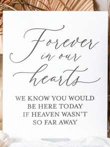 1 件“深切缅怀”亚克力牌匾，纪念那些永远活在我们心中的人，现代透明玻璃质感亚克力纪念牌匾，适用于婚礼，“永远活在我们心中的人”，亚克力婚礼纪念牌匾，“深切缅怀”婚礼牌匾，婚礼牌匾，婚礼用品，婚礼装饰，婚礼中心装饰品 - 彩色 - 查看 7