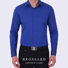 Men's Slim Fit Dress Shirt - Anti-Wrinkle, Anti-Wrinkle And Breathable Elegant Collar | Soft Touch | Machine Washable Comfortable For Work And Events - Azul real - Ver 7
