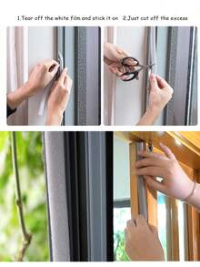 1/2/3卷门窗密封条自粘隔热泡沫胶带海绵门缝隔音防尘防风塑钢窗自粘型隔音门窗泡沫隔音排除器 - 彩色 - 查看 4