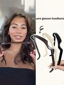 1 pieza/3 piezas Diadema elegante minimalista para mujer, diadema de gafas de moda simple, tocado elegante de diseño exclusivo para mujer, accesorio de cabello versátil adecuado para uso diario, viajes, fiestas, vacaciones, banda para el cabello, aro para el cabello, diadema para mujer, accesorios de cabeza para atuendos de otoño - Multicolor - Ver 3