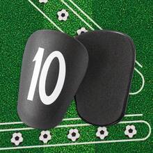 1 Pair #10 Number Football Shin Guards - Compact, Lightweight, Curved Design For Comfort, Unisex Football Accessory