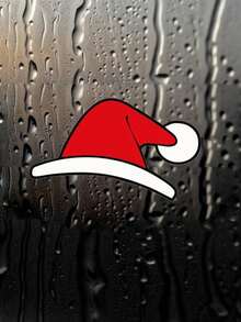 Car Santa Hat Stickers - Holiday Decorations For Cars, Motorcycles, Windows, Walls, Laptops And Gifts - Fun Holiday Designs With Strong Adhesion, Christmas Party Decorations For Kids And Adults