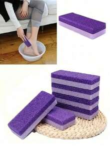 1~5pcs Foot Pumice Stone Exfoliating File, Dead Skin Remover, Foot Care Pedicure Tools, Salon Foot Scrub Pad, Rubbing Board, Pedicure Exfoliating Tool For Men And Women,Double-Sided Foot File,Volcanic Lava To Remove Dead Skin, Foot Scrub, Callus Remover For Hand And Body, Used For Household Personal Cleaning And Care Tools - Purple - View 6