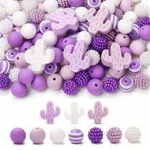 74pcs Turtle Shell Silicone Beads Set, DIY Jewelry Making Accessories For Necklace Pendant - Multicolor - View 7