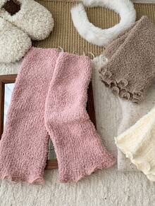 1 Pair/4 Pairs Kids Thick Fleece Leg Warmers, Warm Leg Warmers, Versatile Knee High Leg Warmers For Autumn/Winter - Multicolor - View 5