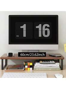 1 cái/40cm/50cm/60cm Giá đỡ màn hình bằng gỗ, phù hợp cho máy tính xách tay và máy tính để bàn, dụng cụ sắp xếp bàn làm việc có chức năng lưu trữ - Giá đỡ màn hình máy tính tiện dụng, giá đỡ máy in cho văn phòng tại nhà - Nhiều màu - Xem 13