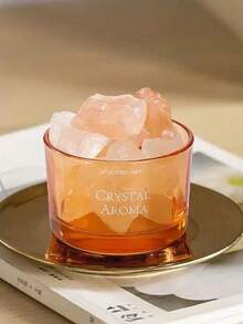 1 pieza Juego de difusor de aromas sin llama con piedra de cristal natural y taza de vidrio, decoración de piedra de aroma de cristal simple y de calidad para dormitorio, sala de estar, escritorio, difusor de aromaterapia, regalo del Día de la Madre, regalo de cumpleaños para ella, accesorio de decoración del hogar. El producto incluye solo la piedra de cristal y la taza de vidrio, sin aceites esenciales. Se enviará una nueva versión o una versión antigua al azar.