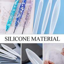 3pcs Transparent Pen Silicone Molds, 15pcs Tri-Color Pen Refills, Dried Flower Resin Decorative Crafts DIY Ballpoint Pen Casting Silicone Molds, Epoxy Resin Molds For Jewelry Making. Ballpoint Pen Silicone Molds Resin Casting Molds For DIY Resin Crafts. Creative Birthday Gifts, Unique Pens For Family And Friends. Experience DIY Stress Relief, Reusable.