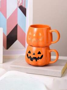 1 cană ceramică de Halloween, potrivită pentru bucătăria de acasă, restaurant, sufragerie, cadou, cană de cafea, cană de apă, cană de ceai, cană pentru băuturi reci, cană, cană izolată, potrivită pentru ceai, cafea, lapte, suc de fructe, nuntă, petrecere, cadou, ziua de naștere