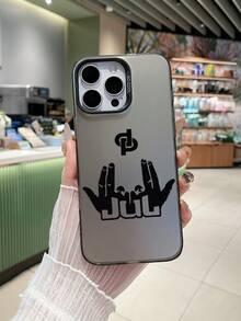 Street Hip Hop Hand Gesture Symbol Rapper JuL C'est Pas Des Lol Print Black Shockproof Matte Protective Phone Case, Full Coverage Hard Phone Protective Cover, Compatible With IPhone & Galaxy - Multicolor - View 3