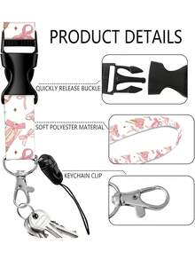 Retractable ID Holder With Inspirational Quote ID Badge Lanyard With ID Card Holder Clip, Suitable For Office, Doctor, Nurse, Teacher, Student And Various Professionals Detachable Retractable Pink ID Card Reel Vertical Card Protector Sleeve - Multicolor - View 6