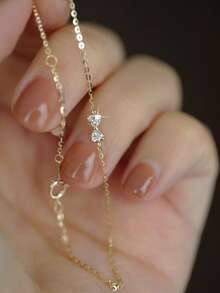 1pc Rose Flower S925 Sterling Silver Cubic Zirconia Inlaid Bracelet, Hypoallergenic, Perfect Gift For Weddings And Christmas, Elegant Bracelet