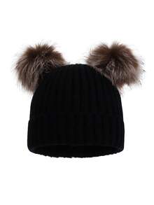 1 件男女通用儿童双绒球针织帽，秋冬款 - 1PC - 查看 40