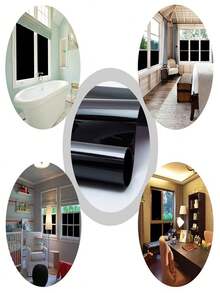 1卷装，宽度可选30/45/60/90厘米，静电吸附式全遮光窗膜，保护隐私，遮光隔热，黑色窗帘，100%遮光，无需胶水 - 彩色 - 查看 7