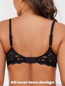 Push Up Bras For Women Add 2 Cups Sexy Lace Cleavage Extra Padded Plunge Bra Underwirehalloween - 黑色 - 查看 8