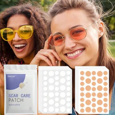 360 piezas/144 piezas Parches transparentes para cubrir cicatrices del tono de la piel, de material hidrocoloide, suave y no irritante, sin alcohol, ocultador de imperfecciones