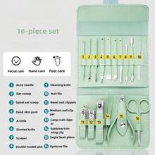 Professional Manicure And Pedicure Set, Stainless Steel Nail Clippers Set, Face, Nail And Toe Trimming Tools, Household Supplies.