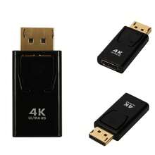 4K DisplayPort To HDMI Compatible Adapter Converter Display Port Male DP To Female HD TV Cable Adapter Video Audio For PC TV