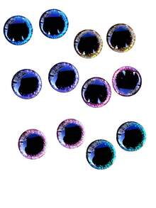 16pcs 14mm 3d Sparkling Safety Eyeballs, Diy Eyes For Crochet, With Bowl Washers, Moon Crochet Amigurumi Eyeballs, For Crochet Animal Craft Eyeballs, Plush Crochet Eyeballs For Craft Halloween Decorations - Multicolor - View 25