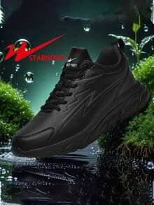 STARNOVO Men's Shoes Autumn And Winter New Large Middle Top Shoes Sports And Leisure Black Leather Soft Bottom Boots For Men 2000s Style Valentine's Day Ideas