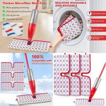 Microfiber Mop Pads Compatible With OCedar Promist MAX Spray Mop Reusable Mop Refills Pads Mop Heads Replacement Thicken Microfiber Pads Wet Dry Pads DualSides Use For Floor Cleaning 3 Pack