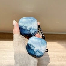 Sam Sung Galaxy Buds Marble-TPU Case For Buds 2/Pro/Pro 2/Live/FE Scratch-Resistant & Anti-Slip Texture Sleek & Stylish + Detachable Carabiner - Multicolor - View 13