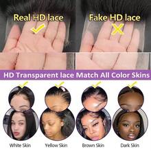 13x4 Body Wave Lace Front Wigs Human Blended Hair Pre Plucked HD Transparent Lace Frontal Wigs 200% Density Glueless Wigs With Baby Hair For Women 26 Inch Wig - Natural & Black - View 7