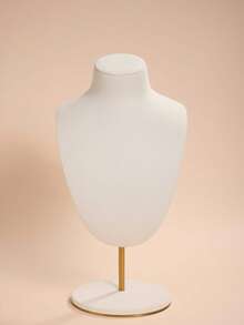 WOODTEN 珠宝展示架，人颈形耳环、戒指、项链展示架，装饰品展示架，展示柜道具，奢华珠宝展示架返校 - 米色 - 查看 14