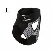 压缩护踝，采用超薄透气空心设计和轮廓贴合脚踝，提供运动脚踝支撑支架和弹性脚踝保护装置，配有薄脚踝保护器，非常适合跑步、健身、足球、篮球运动和日常使用 - 黑色 - 查看 10