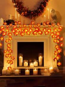 1 件枫叶 LED 灯串 - 温暖的秋日氛围装饰，适合感恩节、万圣节、情人节和家居装饰。电池供电的 PVC 灯串营造节日氛围，可用作感恩节装饰、万圣节彩灯、圣诞节装饰和秋季花环。用我们的感恩节枫叶灯串来庆祝秋天的美丽。这些灯饰采用逼真的秋叶图案，为您的感恩节装饰增添温暖和节日气氛，完美营造舒适温馨的氛围。 - 楓葉燈串 - 查看 7