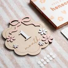 新生儿里程碑道具 婴儿成长摄影道具 新生儿礼物派对 性别揭晓派对 婴儿配件 - 粉紅色1 - 查看 6