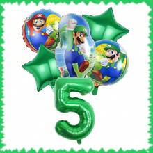 超级马里奥生日派对套装 - 18英寸铝箔气球和32英寸数码气球。生日派对装饰、家居装饰背景、完美生日派对装饰、生日墙面装饰、摄影工作室装饰用品。 - 彩色 - 查看 13