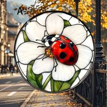 1pc Ladybug Acrylic Sun Catcher, Window Hanging Pendant, Is An Ideal Commemorative Gift For Family, Lovers, Friends, Holiday Decoration, Home Decoration, Mother's Day, Wedding Season Decoration, Birthday Gift, Wall Decoration Art