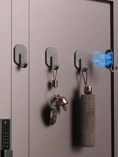 1/3/6pcs - Super Strong Magnetic Hooks, Space Saving, Versatile Use, Rust-Proof, Stylish Wall-Mounted, Ideal For Cruise, Camping, BBQ, Kitchen, Fridge And Garage Walls, Best Gift For Family And Friends, Perfect For Valentine's Day, Mother's Day And Other Holidays (Random Packaging)