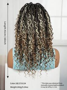 180% Full Lace Braided Wig Curly Mini Faux Wig For Vacation-Party 40.64cm Shoulder Length Synthetic Lace Wig Women