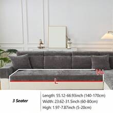 1PC Chenille Skin-Friendly Pet-Friendly Sofa Cover - Stretchable Machine Washable Slipcover For 1/2/3/4-Seater L-Shaped Sectionals, All-Season Non-Slip Multi-Purpose Protector - Multicolor - View 19