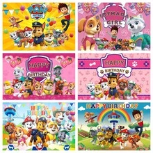 Paw Patrol 1 pieza Autorizada Decoración de Fiesta de Cumpleaños de PAW Patrol para Mesa de Pastel, Fondo de Tela para Decoración de Cuarto de Fiesta, Fondo de Fotos de Cabina de Fotos, Accesorios de Estudio, 82.7*59.1/59.1*39.4/39.4*29.5 Pulgadas