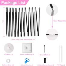 Balloon Arch Stand Kit, 10FT Wide & 7.5FT High Adjustable Balloon Arch Frame, Ideal For Party Decorations, Not Include Balloons. - 83pcs - View 2