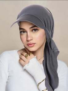 A New Multi-Color Casual And Fashionable Baseball Cap, A Curved Cap, And A Muslim Headscarf Cap - A - View 7