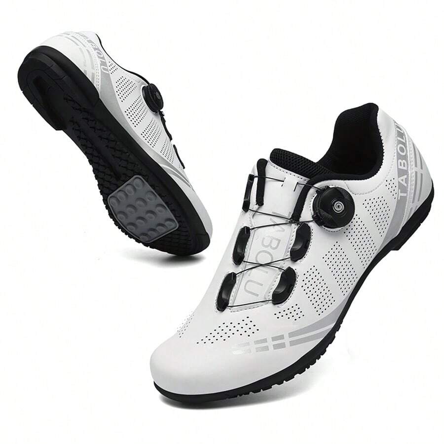 Men Cycling Shoes Outdoor Rubber Flat-Bottomed Lockless Bicycle Sports Shoes Women Road Racing Shoes Unisex MTB Cycling Shoes - White - View 1