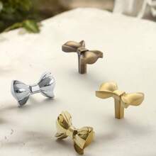 优雅黄铜蝴蝶结抽屉拉手 - 光滑橱柜门把手，适用于家居装饰，包括安装硬件橱柜和抽屉把手橱柜门把手 - 彩色 - 查看 10