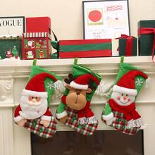 Chaussettes du Père Noël, chaussettes de Noël, sac cadeau, décorations de Noël, pendentif chaussettes pour sapin de Noël