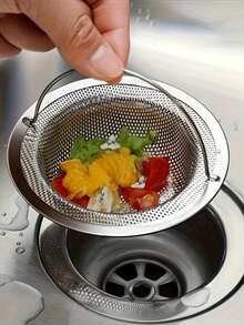 1pc/2pcs/3pcs/Stainless Steel Sink Strainer With Handle - Rust-Proof Mesh Filter For Kitchen And Bathroom Sinks, Stainless Steel Material, Easily Anti-Clogging, Perfect Drainage For Vegetables And Fruits, Kitchen Sink Strainer - Multicolor - View 14