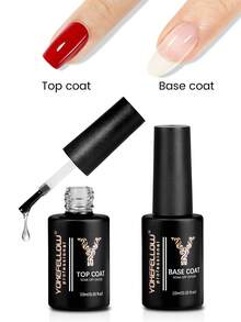 10毫升 YOKEFELLOW 免擦拭亮油、底油和哑光亮油凝胶指甲油，光泽持久，高光泽度，美甲沙龙用品，可卸除 UV/LED 光疗，美甲师必备，适合在家 DIY 美甲，也适合女性和女孩使用。 - 無色 - 查看 13